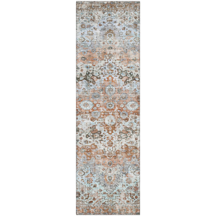 Premium Machine Washable Lubbers AMF1755 Border Rug