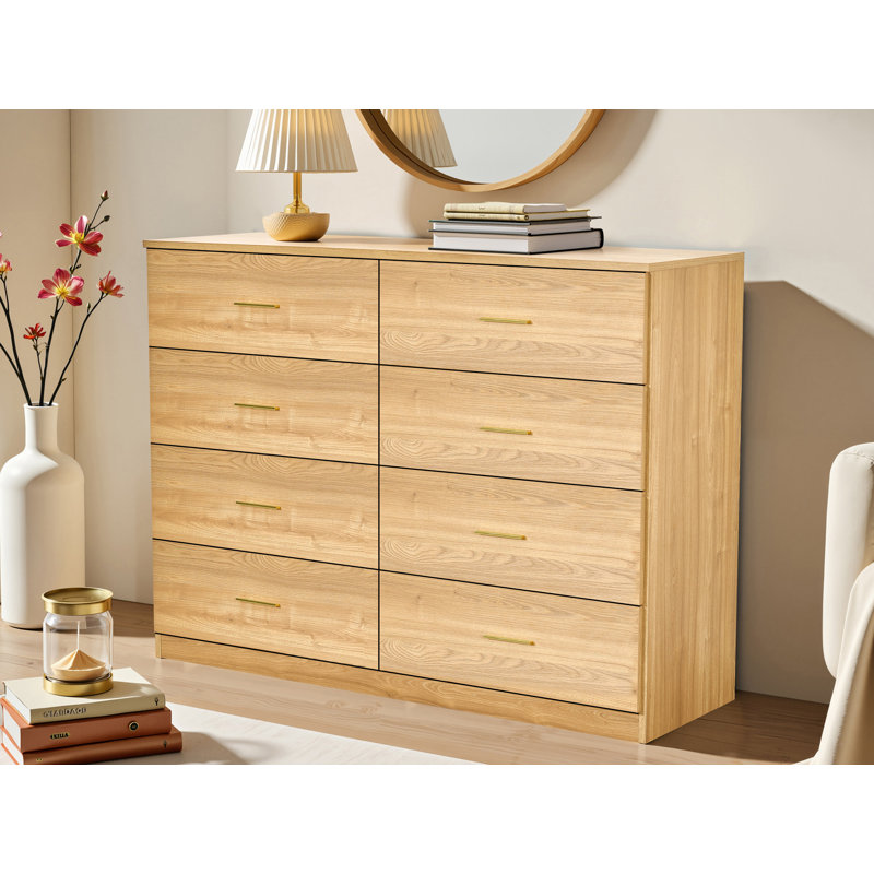Commode double 8 tiroirs pour chambre à coucher