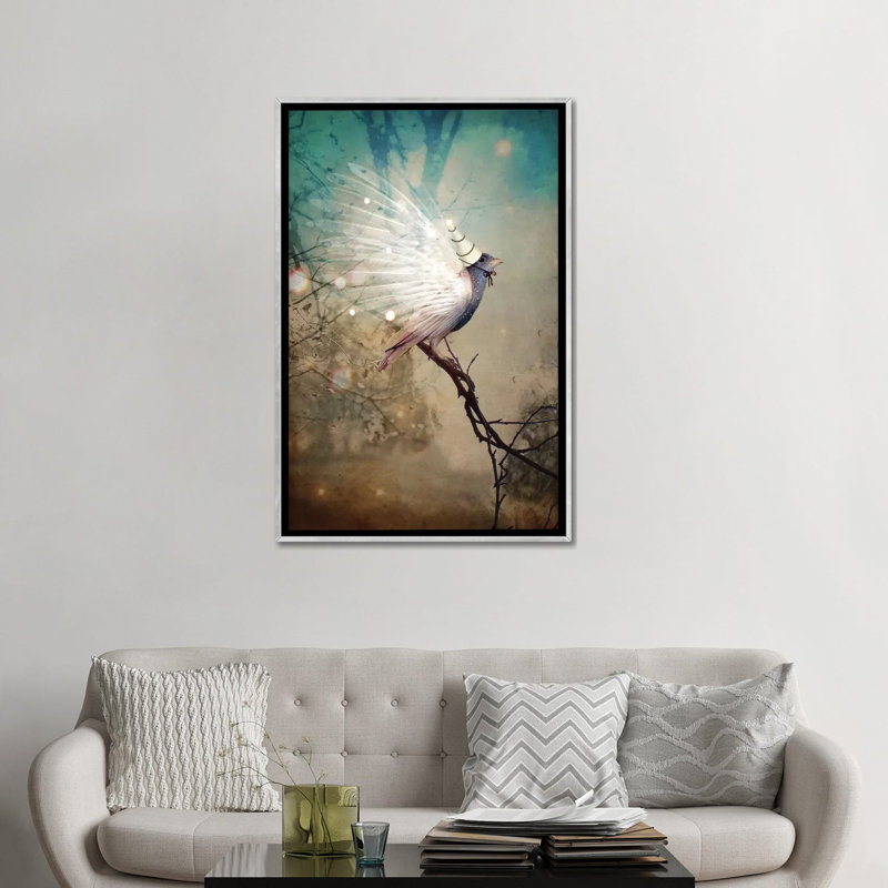 Impression d’art graphique, « feeling festive » par Catrin Welz-Stein, Pas de tapis, H 48 po x l 32 po x P 1,5 po