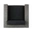 Élégante chaise pivotante d'extérieur - noir / gris, rembourrage d'eau, siège confortable noir gris, coussin de siège solide, agréable