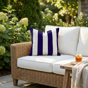 Coussin de patio intérieur en polyester recyclé résistant aux taches et lavable à la machine