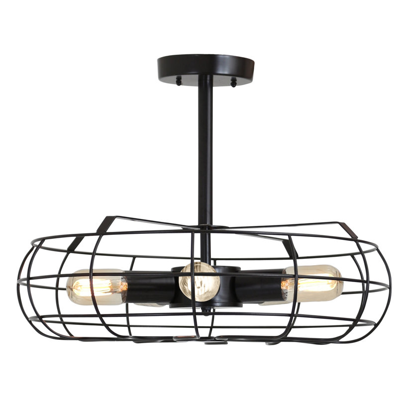 Mahdi Semi Flush Mount, Antique