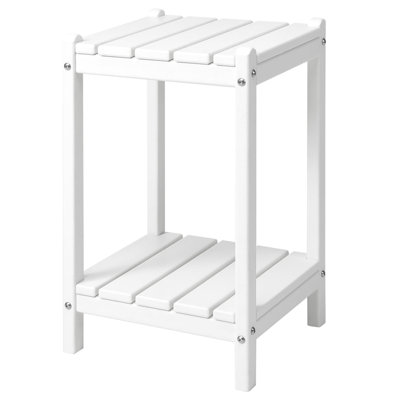 24" Double Adirondack Side Table – HDPE Composite Outdoor End Table for Patio