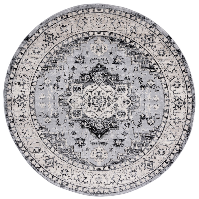 Alby Performance Oriental Rug, Round 6'7"