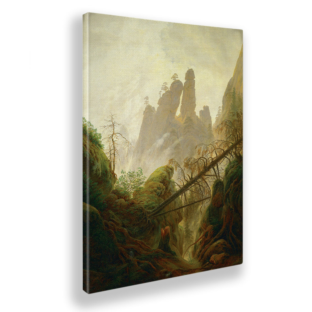 Acrylbild Landschaft mit Felsen von Caspar David Friedrich