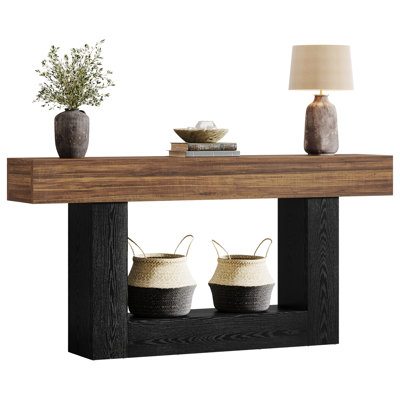 63" Console Table for Entryway, Narrow Sofa Table Behind Couch for Living Room, Hallway