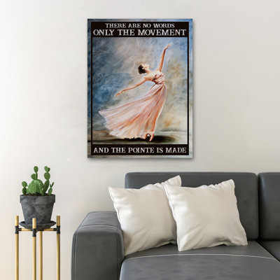 «Beautiful Ballet Girl Dancing», impression sur toile tendue