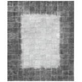 Granite Hide Cowhide Geometric Area Rug in Silver