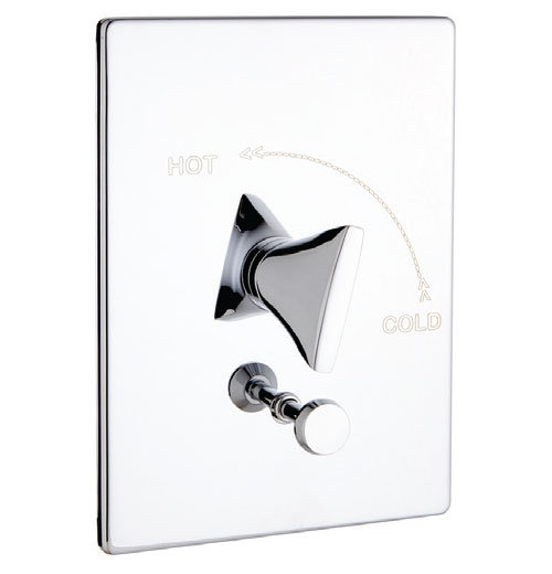 Rectangle à pression équilibrée T et S avec valve, Nickel brossé