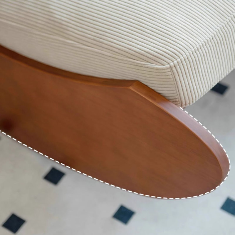 Chaise berçante rétro, Brun / Blanc cassé