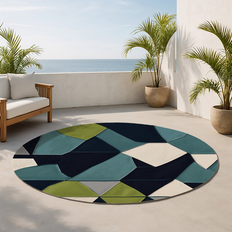 Tapis intérieur et extérieur Orbit Crossroads, Rond 5 pi