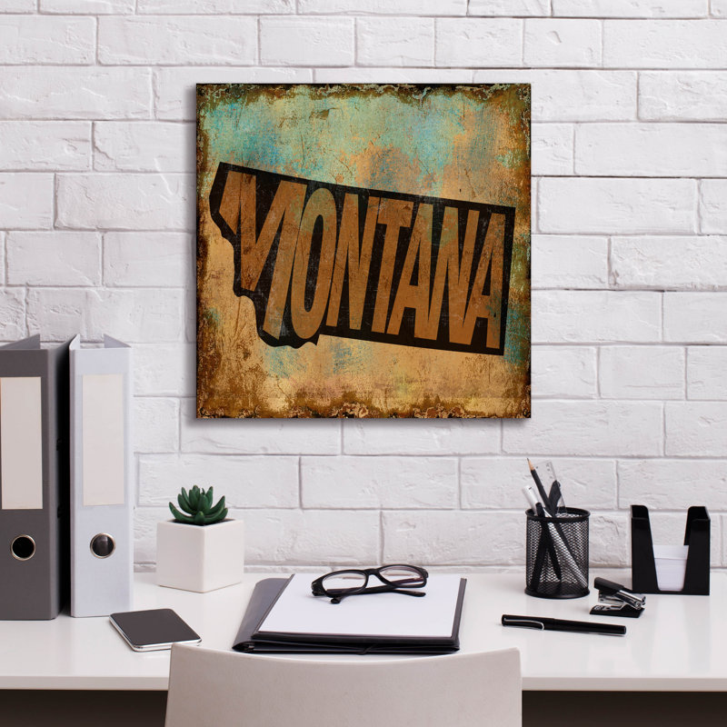 'Montana' by Art Licensing Studio Canvas Wall Art, 18" H x 18" W x 0.75" D