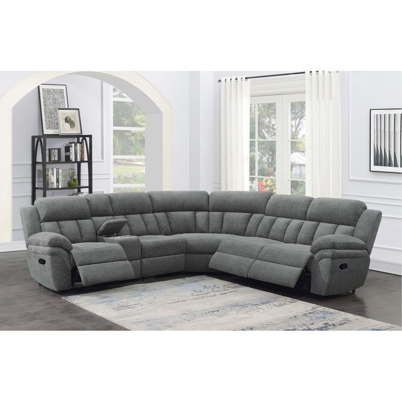 Canapé modulaire inclinable divin gris anthracite 6 pièces