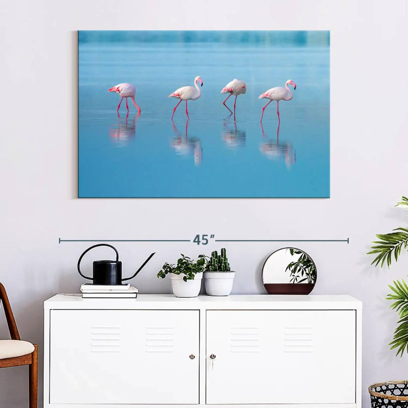 Flamants roses du lac bleu Brampt, H 26 po x l 39 po