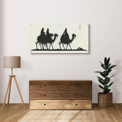 Art mural en verre Union Rustic «Three Kings 3» par Tis the Season