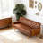 Modern Tufted Sofa with Rolled Accent Pillows