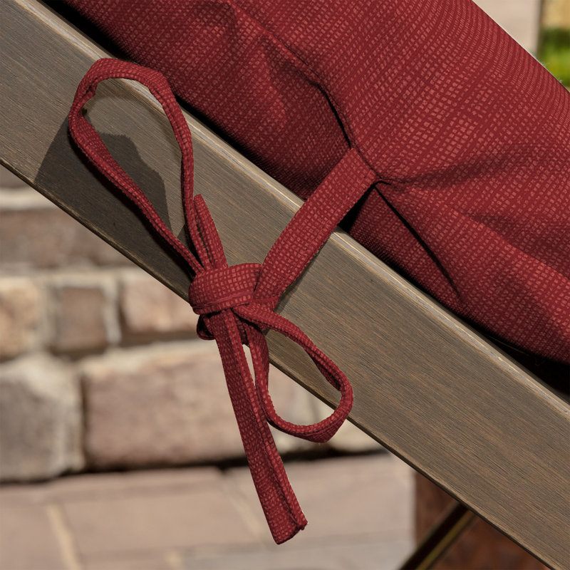 Coussin de chaise longue d'extérieur en mousse ARDEN, 21 x 72, fabriqué avec ProFoam, Rouge rubis Leala