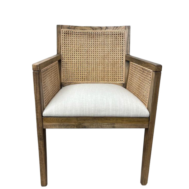 Chaise avec accoudoirs en noyer Wakeley