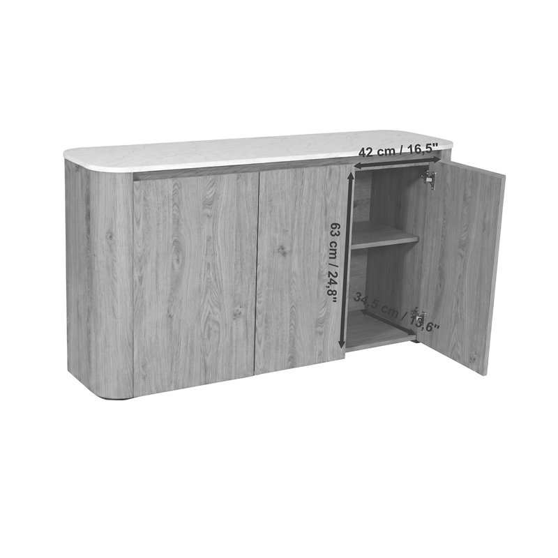150cm Sideboard, Brown