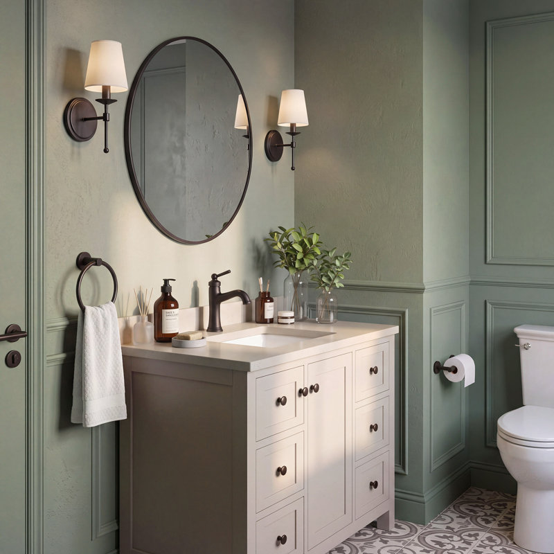 Ensemble de quincaillerie de salle de bain 2 pièces Celestine, Noir mat