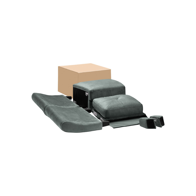 Fauteuil Ibiza 35,4" de large en microfibre, accoudoirs roulés et dossier rembourré, Microfibre gris foncé