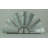 Farmhouse Galvanized Metal Half-Windmill Wall Sculpture with Faux Rust Accents, Distressed Gray and Silver — 30.5" L X 1" W X 15.25" H