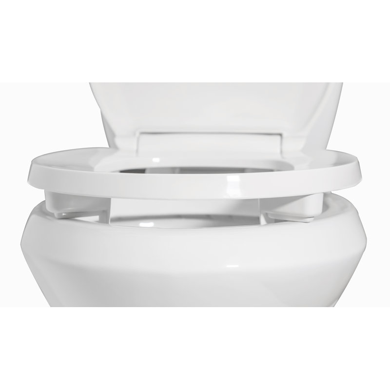 Siège de toilette rond en plastique surélevé, Levage de 2 po