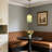 1-light Mid Century Modern Green Brass Pendant Light