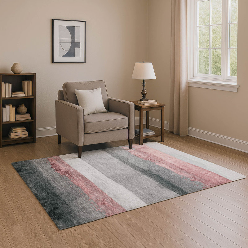 Premium Machine Washable Fairwood AMF1883 Stripes Rug, Rectangle 8' x 10'
