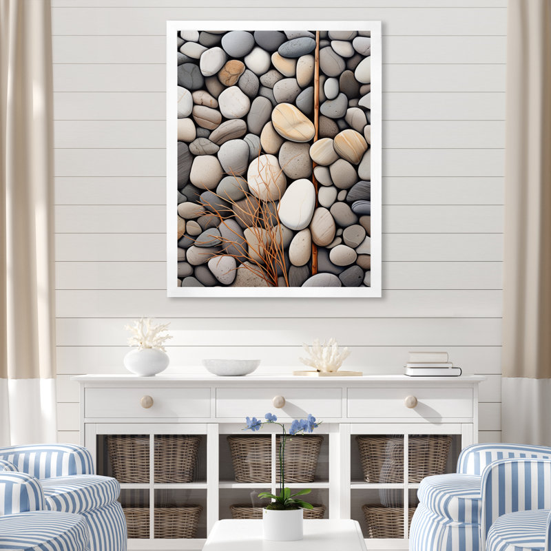 «Lavinda Beach Harmonious Balance II», reproduction sur toile, Cadre photo blanc, H 32 po x l 16 po x P 1 po