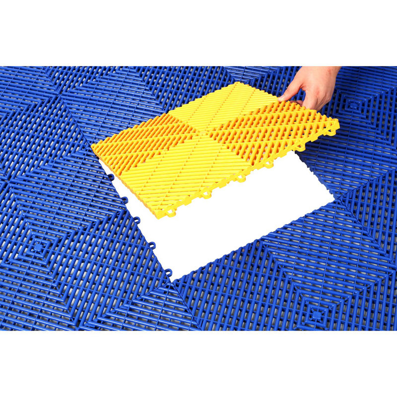 25 tapis de garage antidérapants de 25,6 po x 15,6 po, Bleu