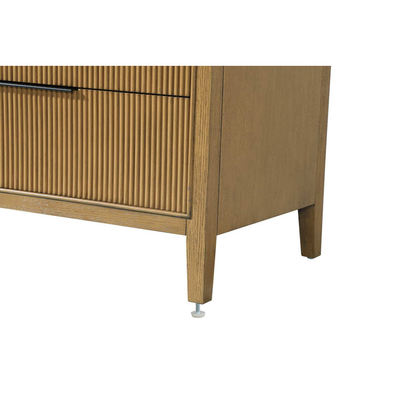 Meuble-lavabo simple 36 po en teck miel, Miel et teck, 36"