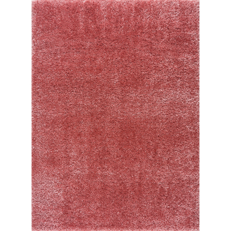 Tapis fuchsia tissé à la machine Mankan, Rectangle 7 pi 10 po x 10 pi 6 po