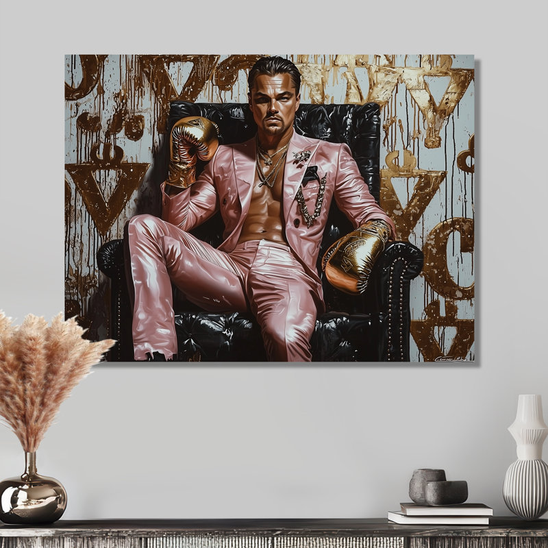 Colette - Homme, art mural, salon, Sans cadre, métal, H 24 po x l 32 po