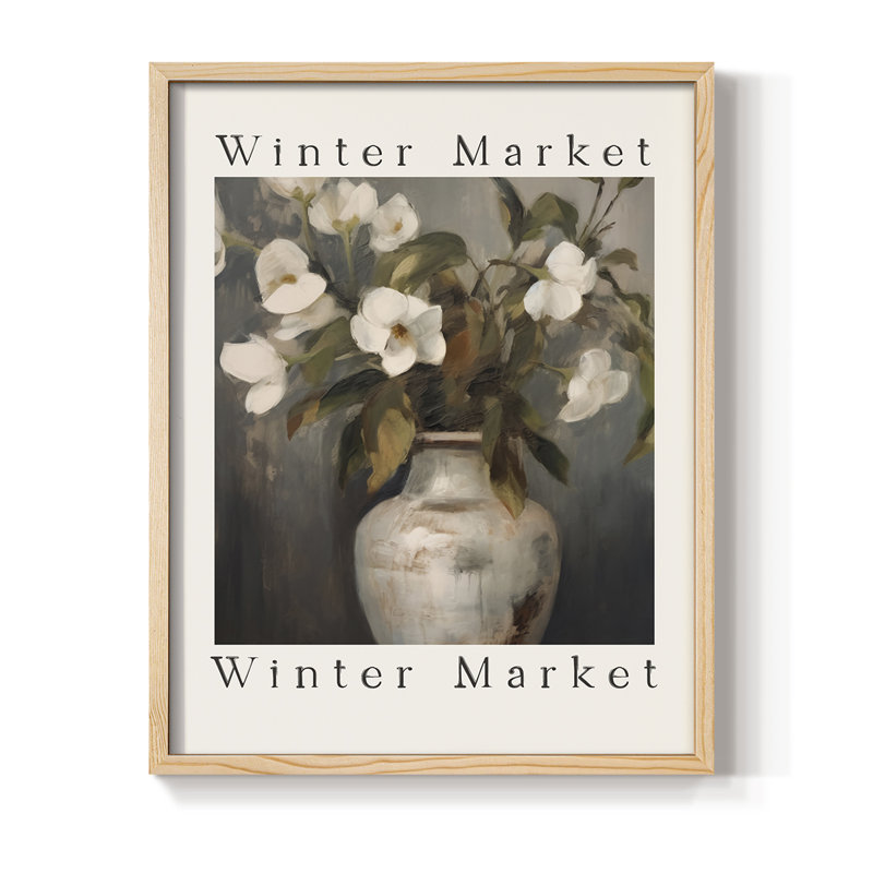 Impression florale vintage encadrée XXIX - bois massif, Naturel, H 30 po x l 24 po