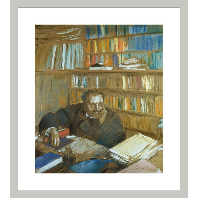 Portrait d'Edmond Duranty par Edgar Degas, impression giclée encadrée, 26.22" H x 23.5" W