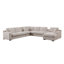 Canapé d'angle modulaire en chenille beige 141,5 po Celine-2092853713