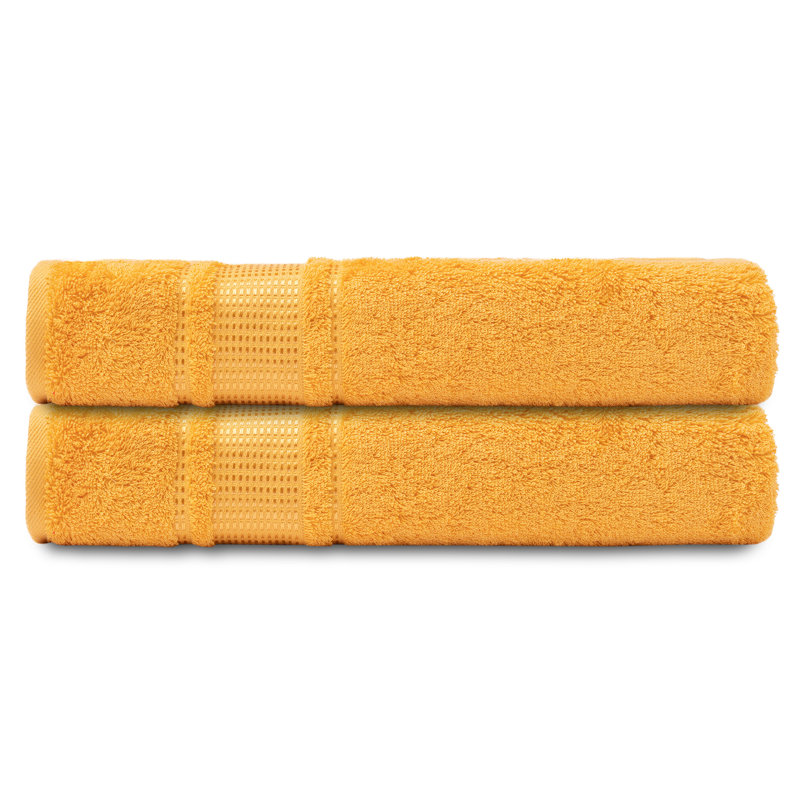 Melissa Yellow Turkish Cotton Hand Towels Set of 2