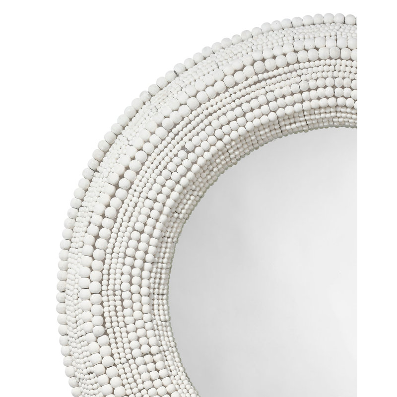 Strand Round Mirror, White