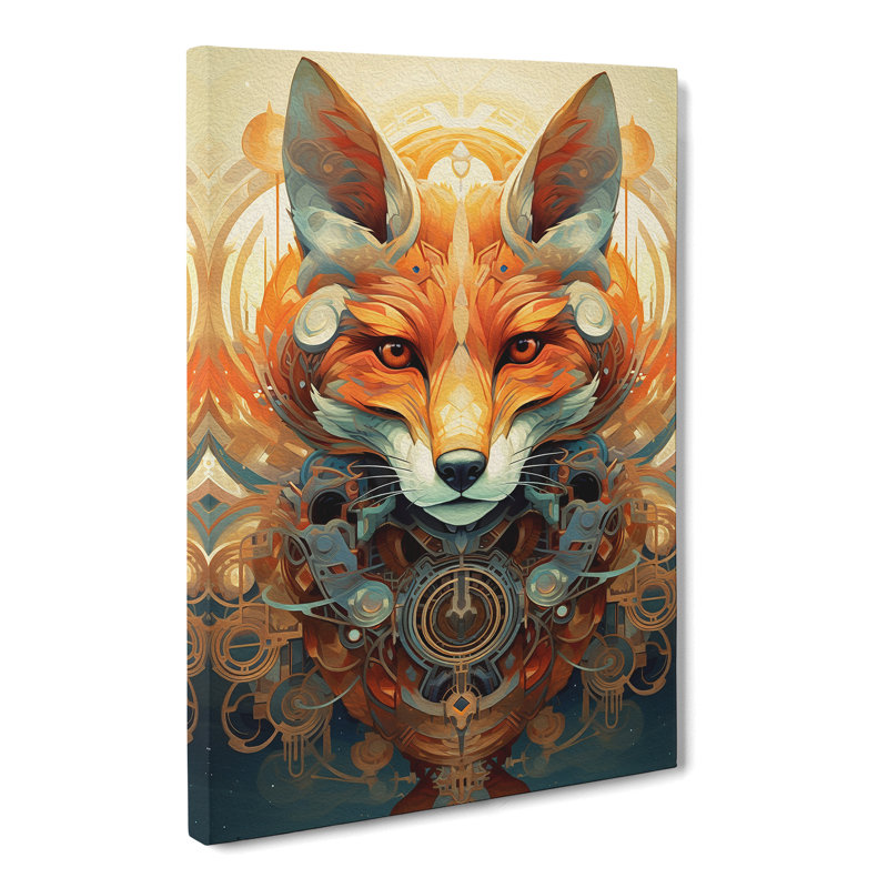 Fox Futurism - Wrapped Canvas Print, 60cm H x 40cm W x 3cm D