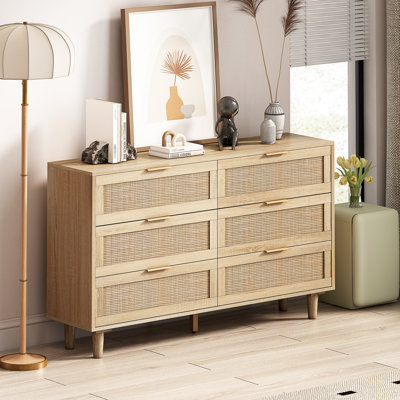 Commode de rangement à 6 tiroirs - Mobilier de chambre à coucher et de salon fonctionnel 6