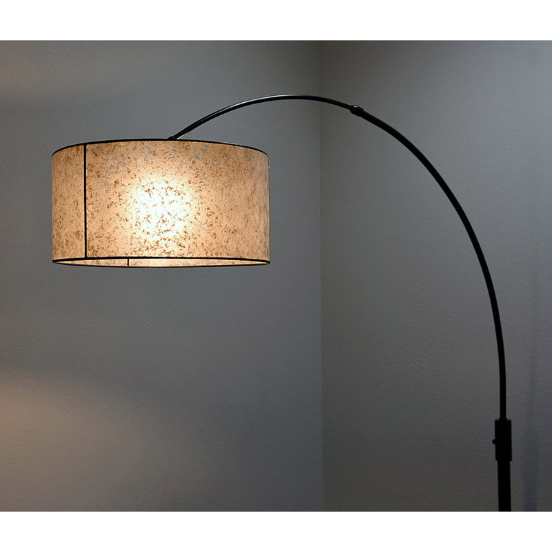 Lampe sur pied arquée 82 po Garris, Mica, Bronze