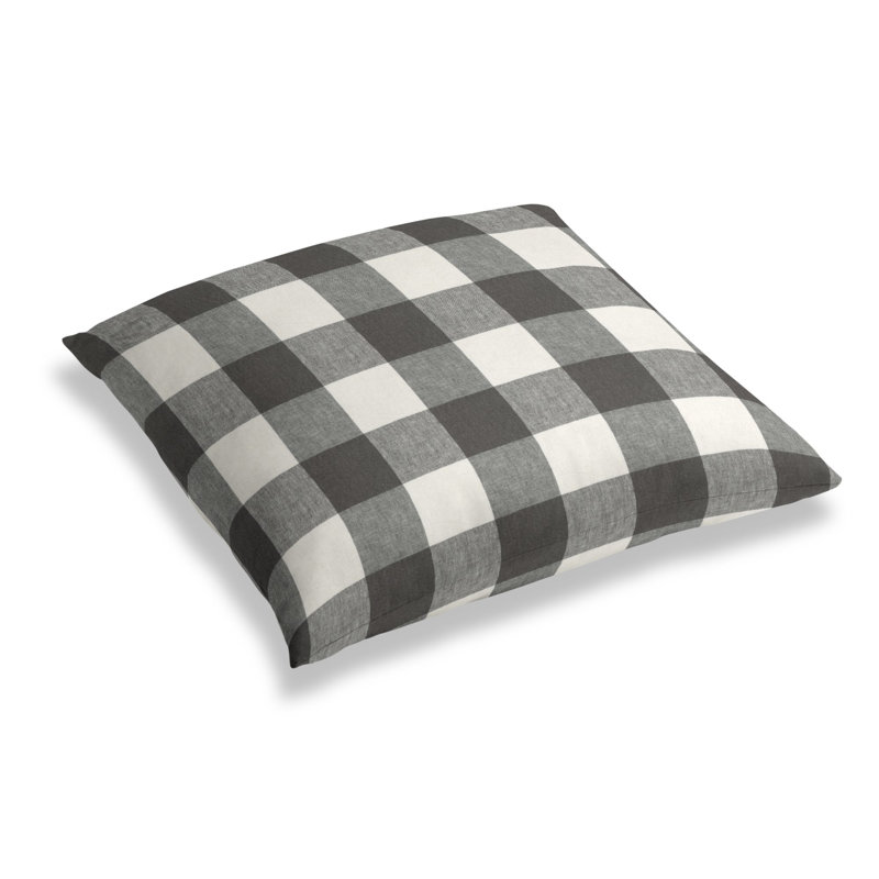 Square Pillow Cover & Insert, Black/White