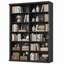 Bibliothèque double en bois H 72 "x l 47,2" à 6 niveaux-128999103