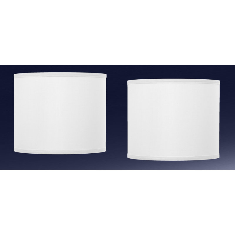 Fabric Drum Lamp Shade, 9" H x 13" W x 14" D