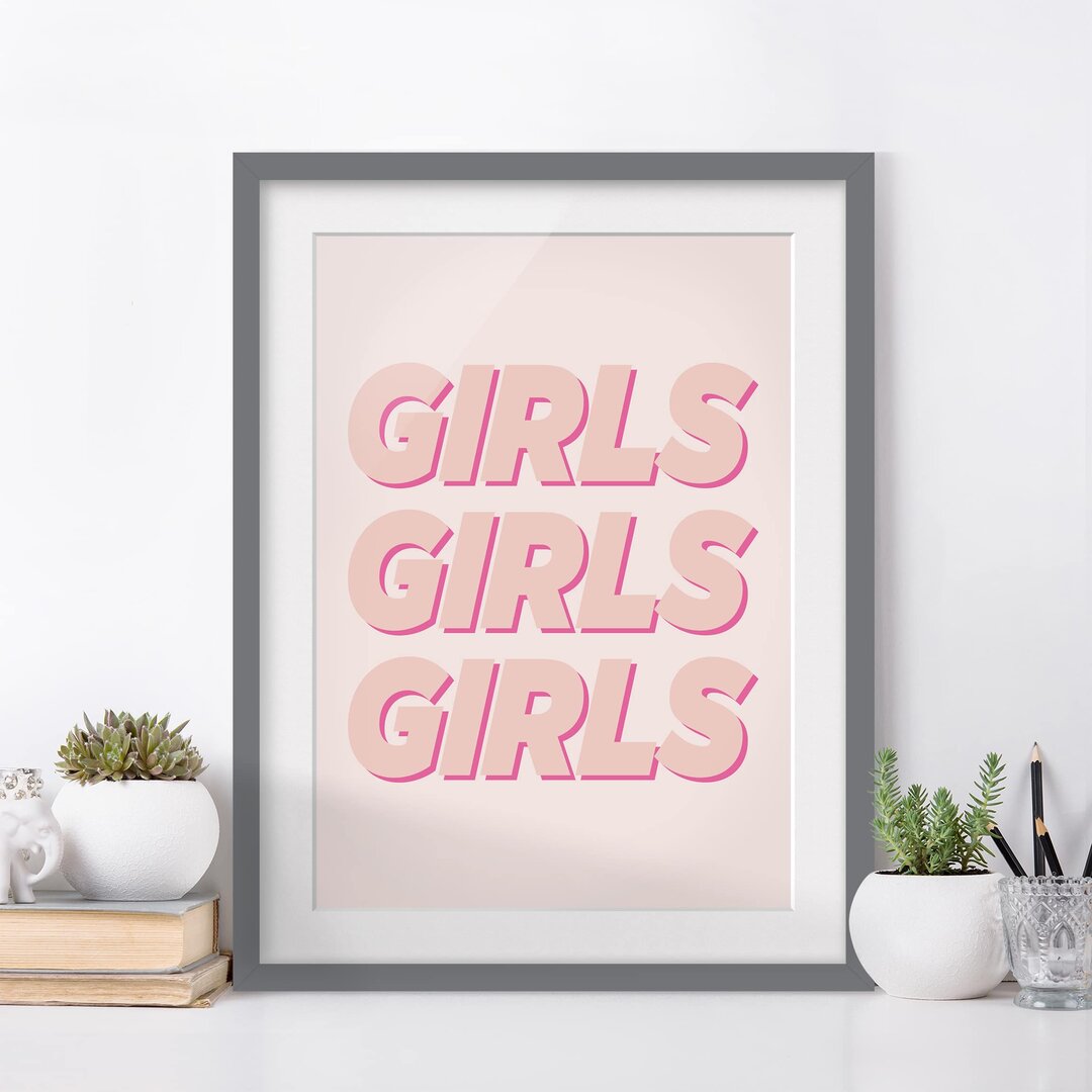 Gerahmtes Papierbild Girls Girls Girls