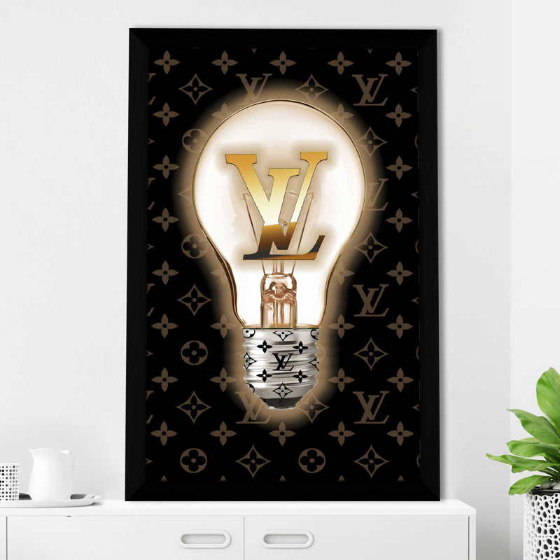 Louie Vuitton Is Away A Good Idea (Vertical) par By Jodi - impression, Cadre noir, H 49,5 po x l 33,5 po x P 1 po
