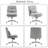 Upholstered Armless Task Office Chair without Wheels-1868986325