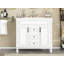 Meuble-lavabo 36 po avec lavabo supérieur, armoire de rangement moderne avec 2 portes à fermeture douce et 2 tiroirs, meuble-lavabo simple-117193778-117193779