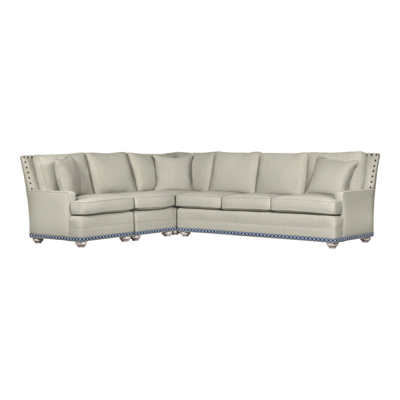 American Bungalow 4-Piece Riverside L-Sectional, Yes, Dove Gray, Ian Smoke